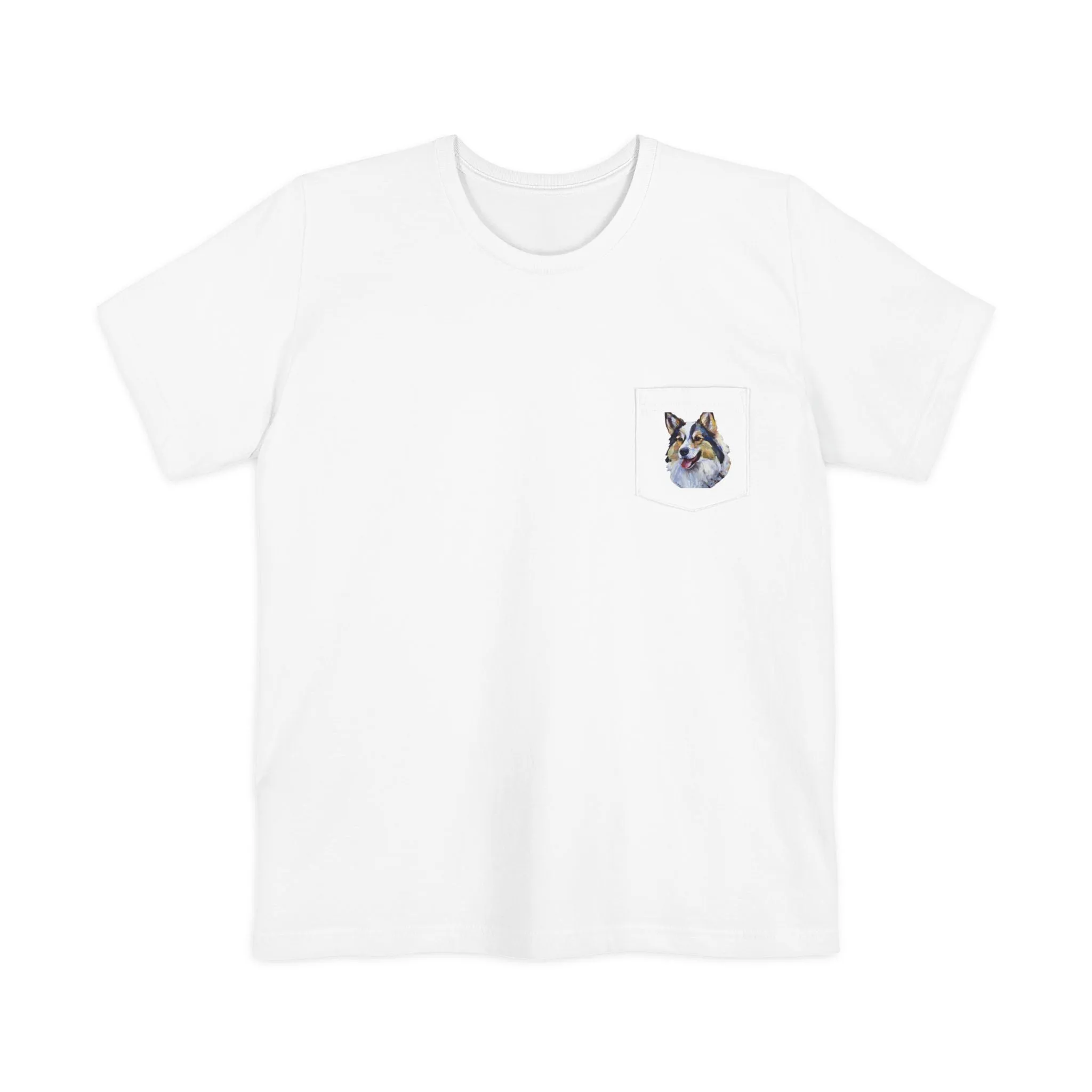 Alaskan Klee Kai Unisex Pocket Ringspun Cotton T-shirt