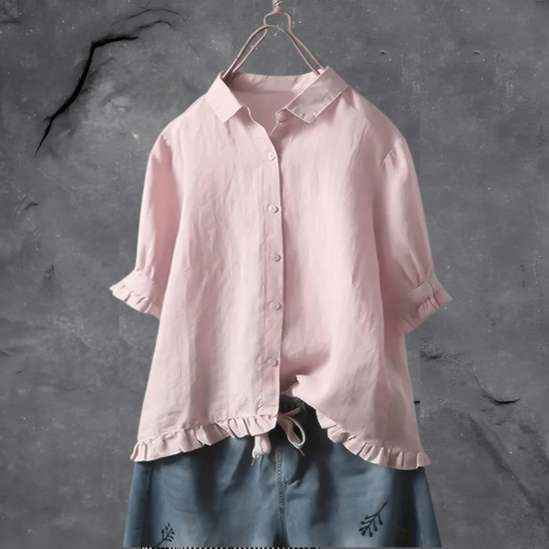 Amelia - Chic Cotton Shirt (2024 Summer Edition)