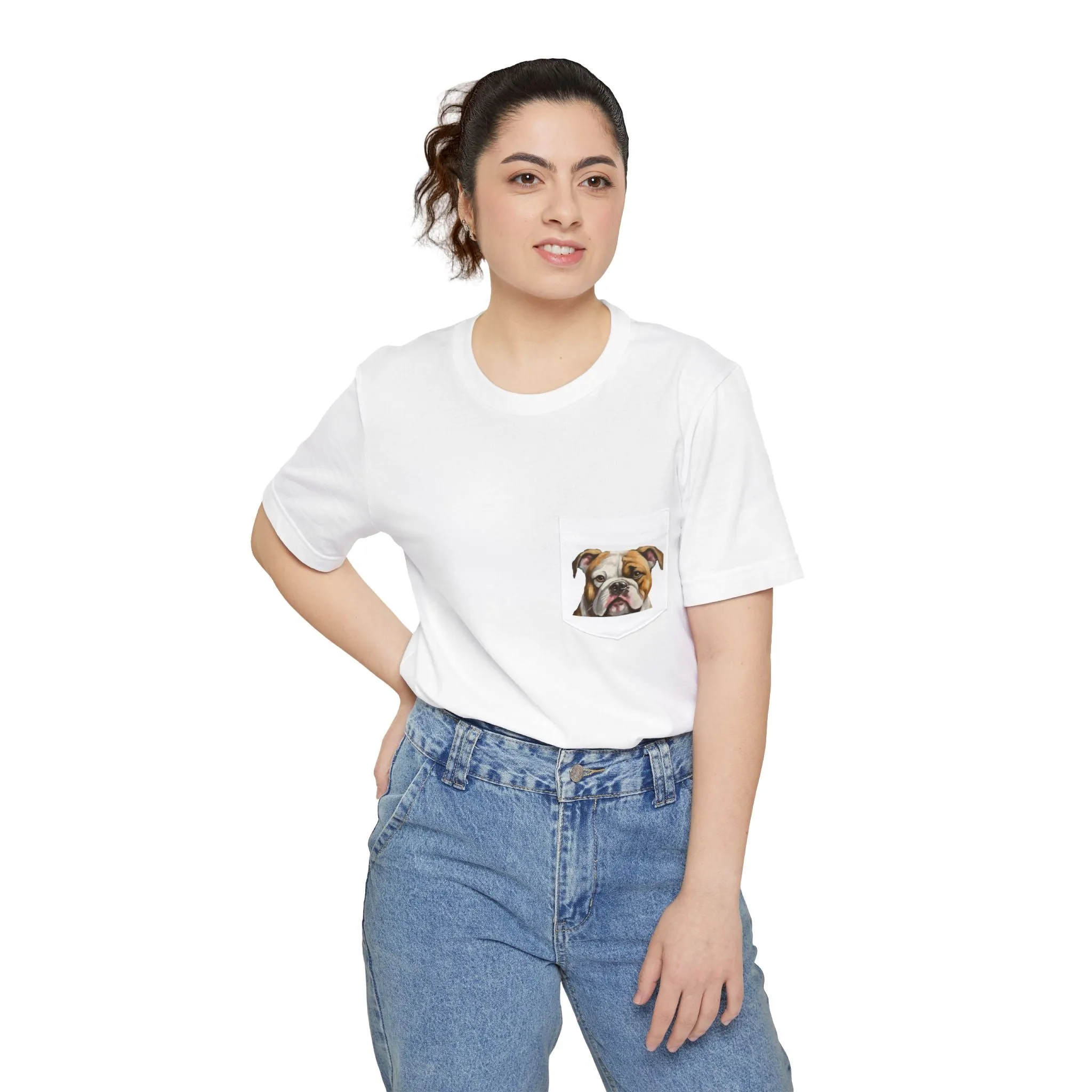 American Bulldog Unisex Pocket T-shirt
