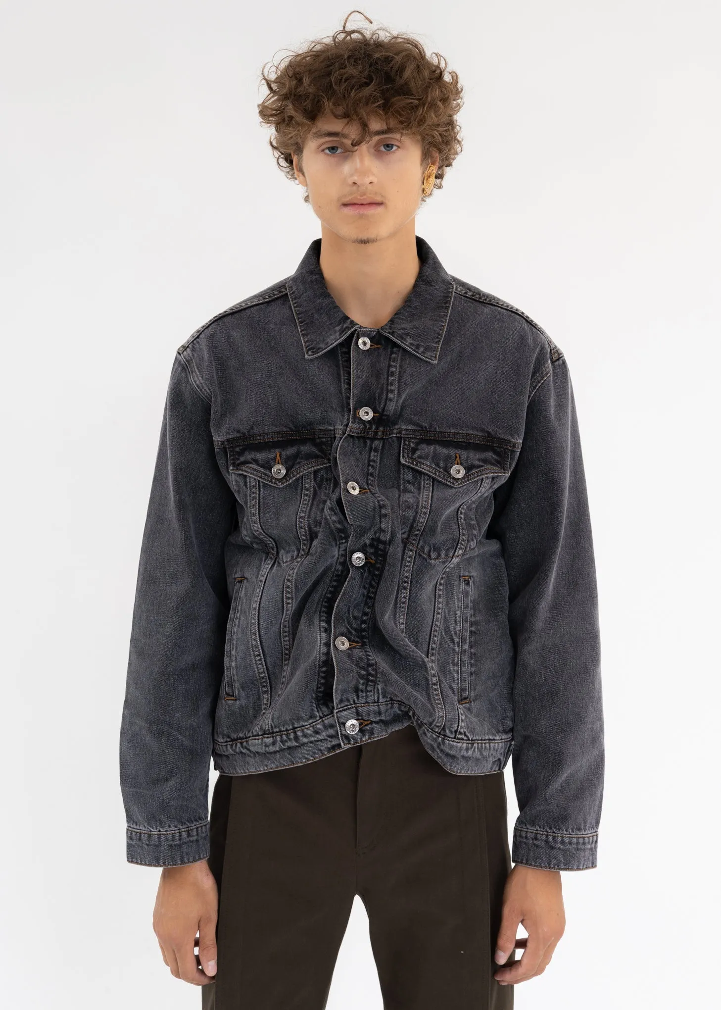 BLACK CLASSIC WIRE DENIM JACKET