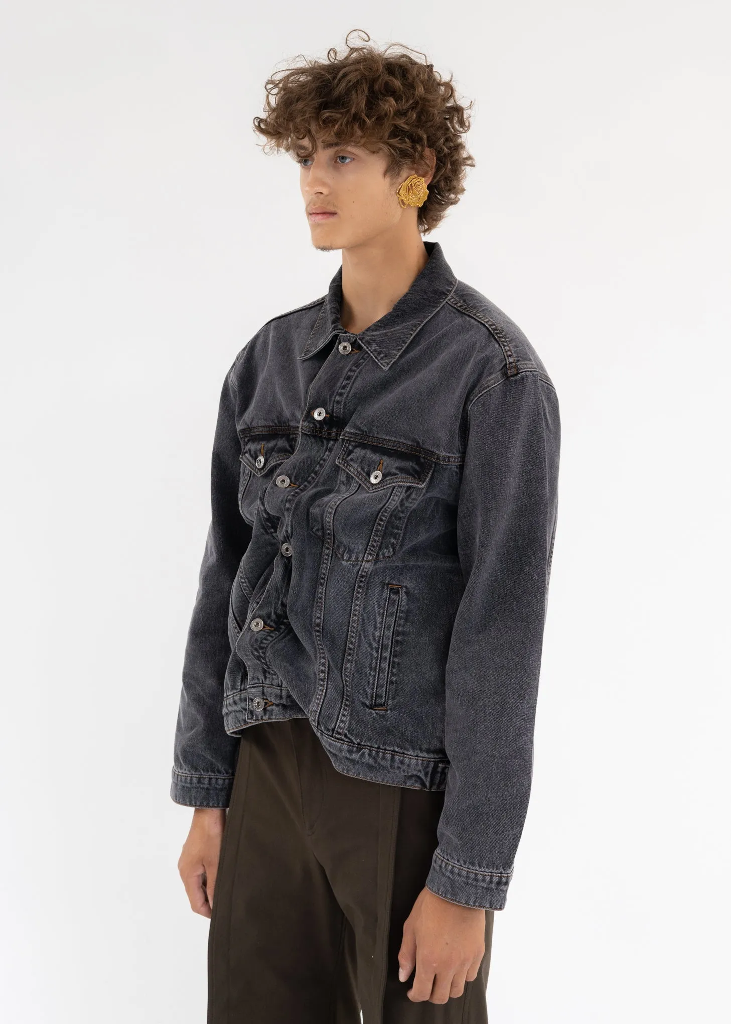BLACK CLASSIC WIRE DENIM JACKET