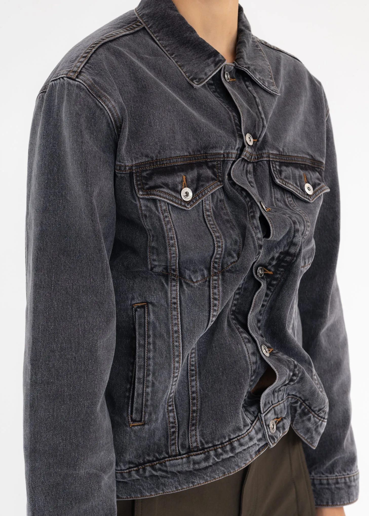 BLACK CLASSIC WIRE DENIM JACKET
