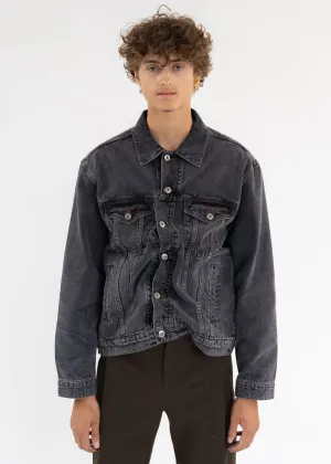 BLACK CLASSIC WIRE DENIM JACKET