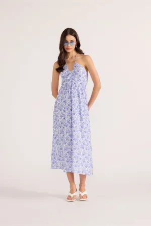 Blue Floral Halter Midi