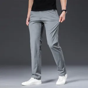 Classic High Quality Men's Trousers Spring & Summer Solid Color Pants