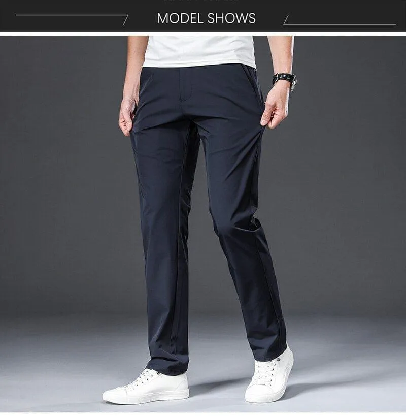 Classic High Quality Men's Trousers Spring & Summer Solid Color Pants