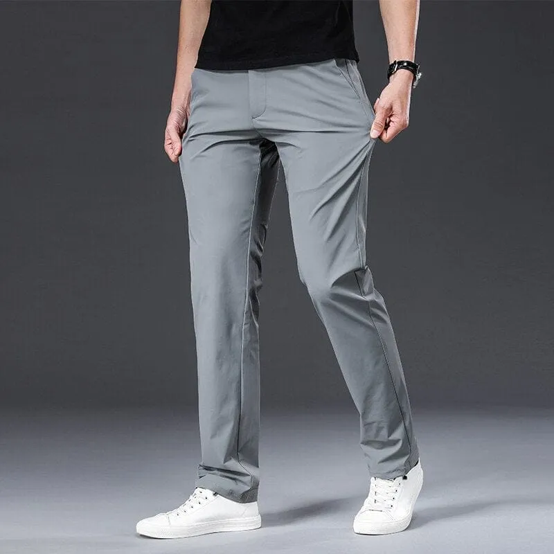 Classic High Quality Men's Trousers Spring & Summer Solid Color Pants