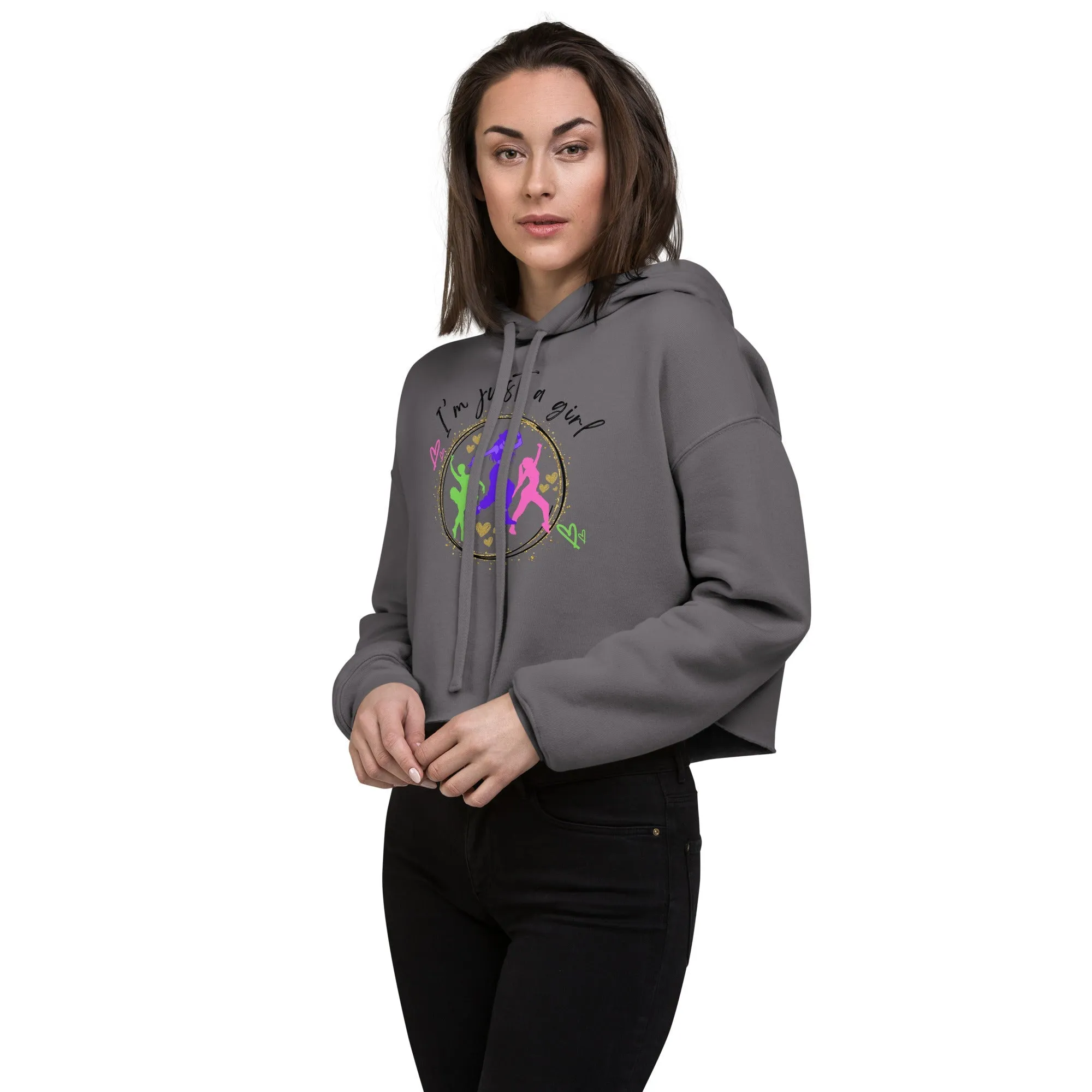 Crop Hoodie, Dance in Style: I'm just a girl who loves to dance