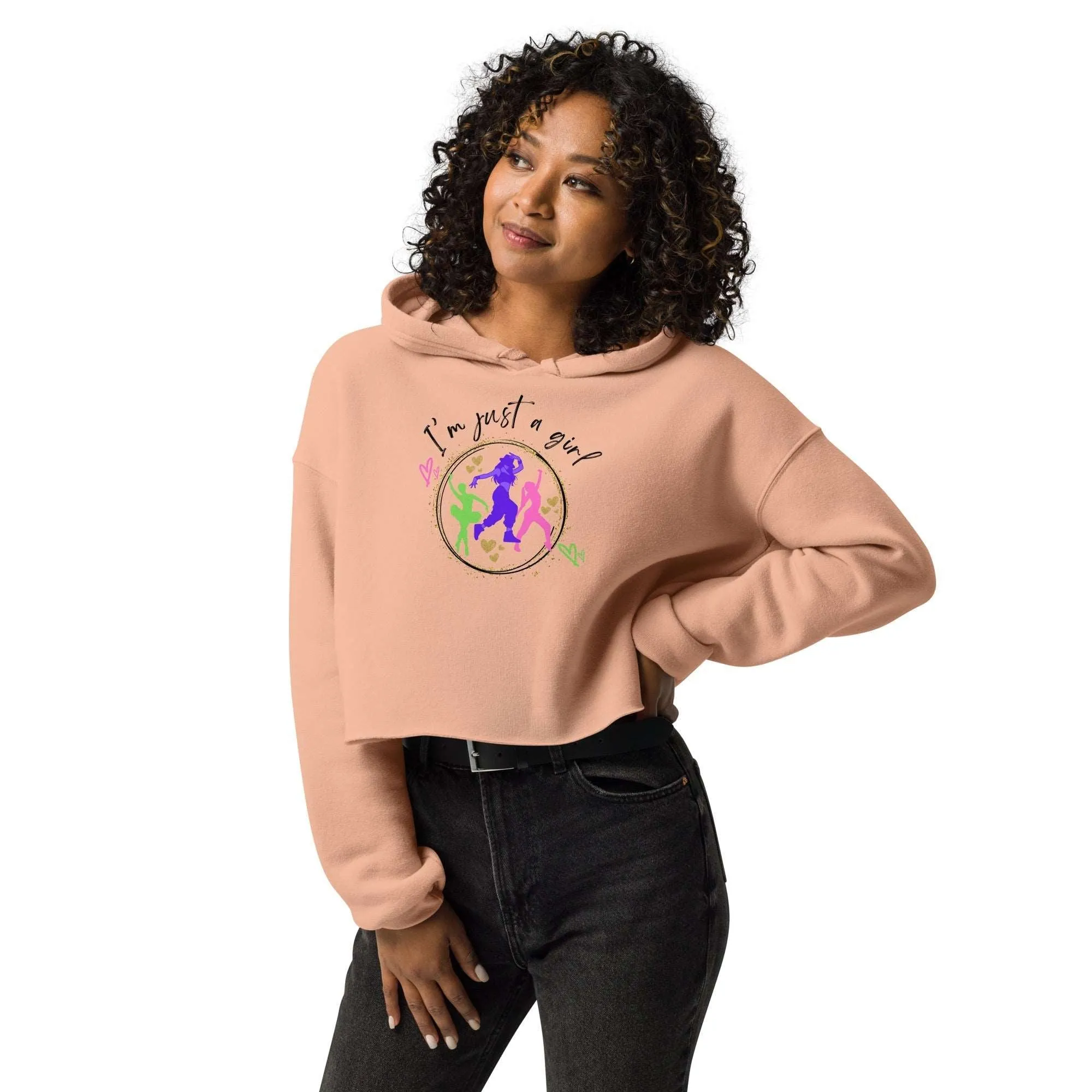 Crop Hoodie, Dance in Style: I'm just a girl who loves to dance