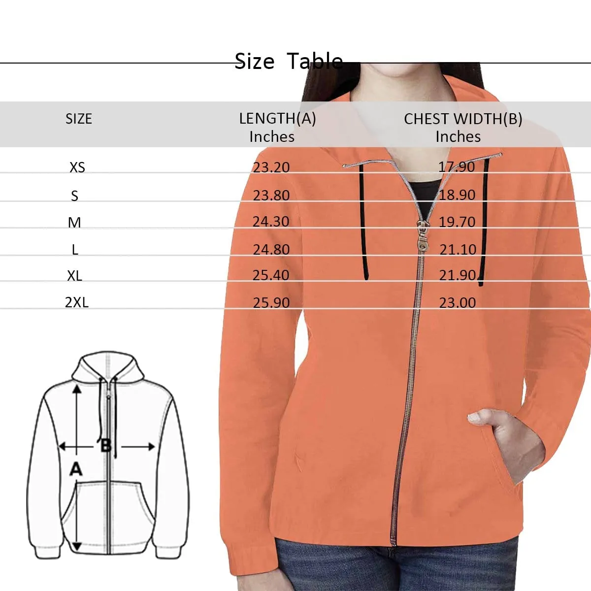 Custom Full Zip Hoodie with Husband Face Seamless Women's All Over Print Loose Hoodie