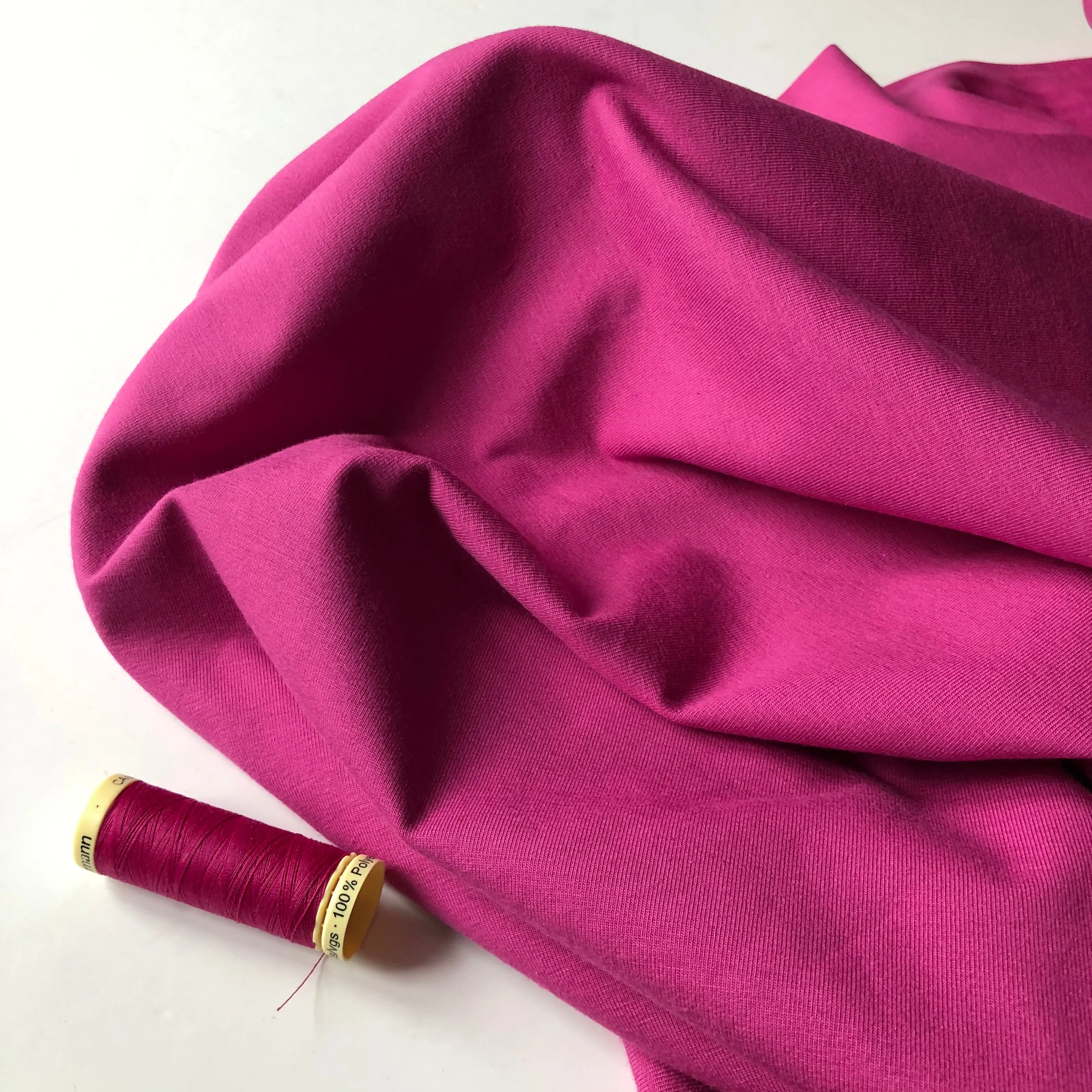 Essential Chic Soft Magenta Cotton Jersey Fabric