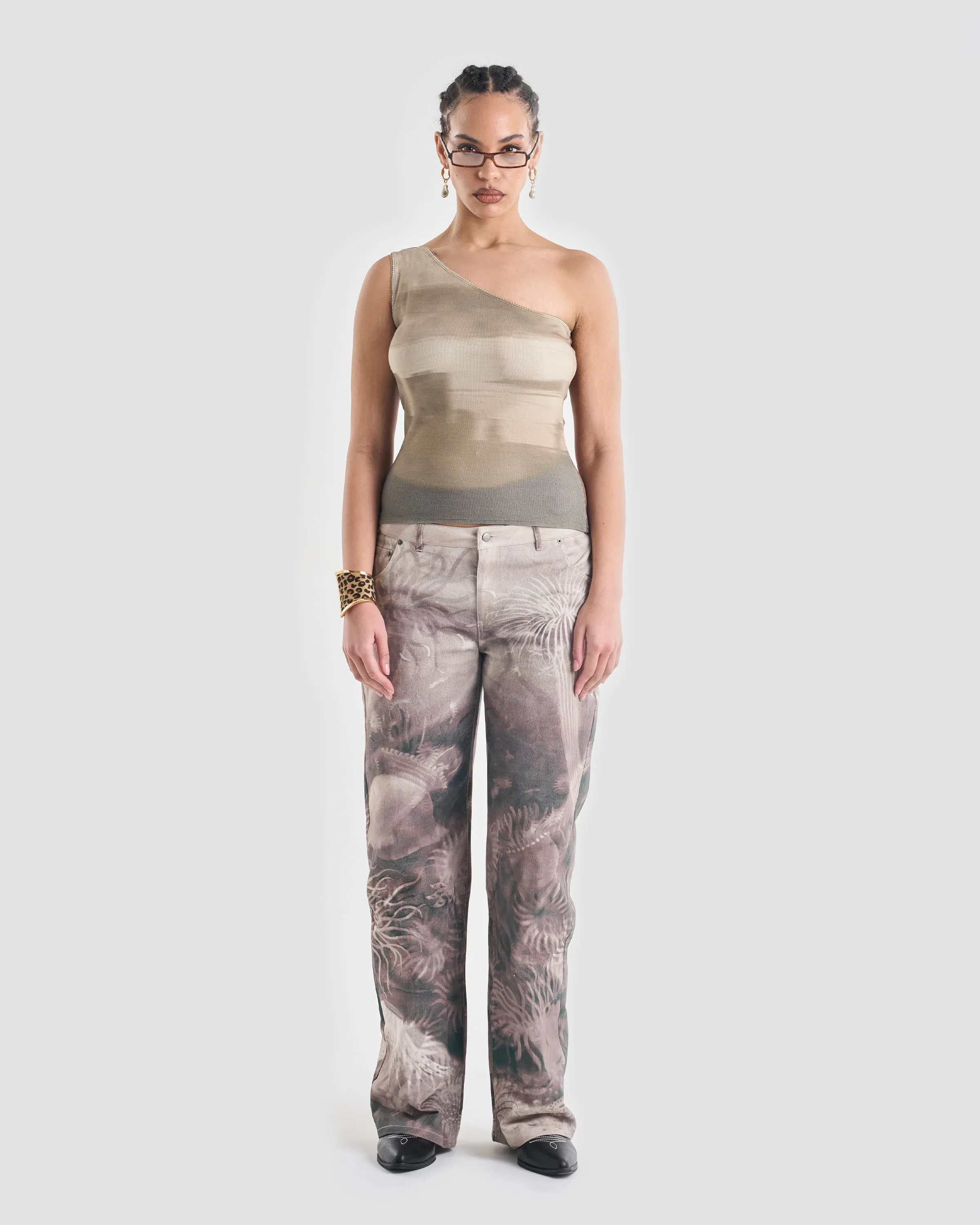 Inception Printed Straight Leg Jeans