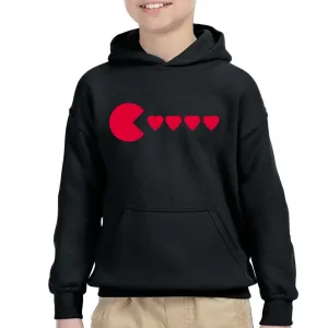 Kids Unisex Valentines Day Heart Eater Boys Girls Hoodie