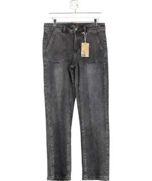 LAW & CO Toxic Wash Black Wide Leg Jeans Uk 12 UK L