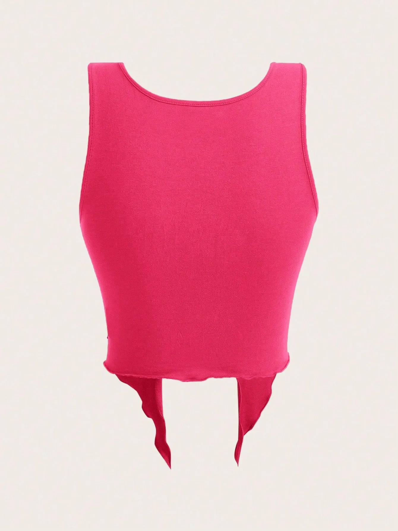 Letter Graphic Split Hem Tank Top