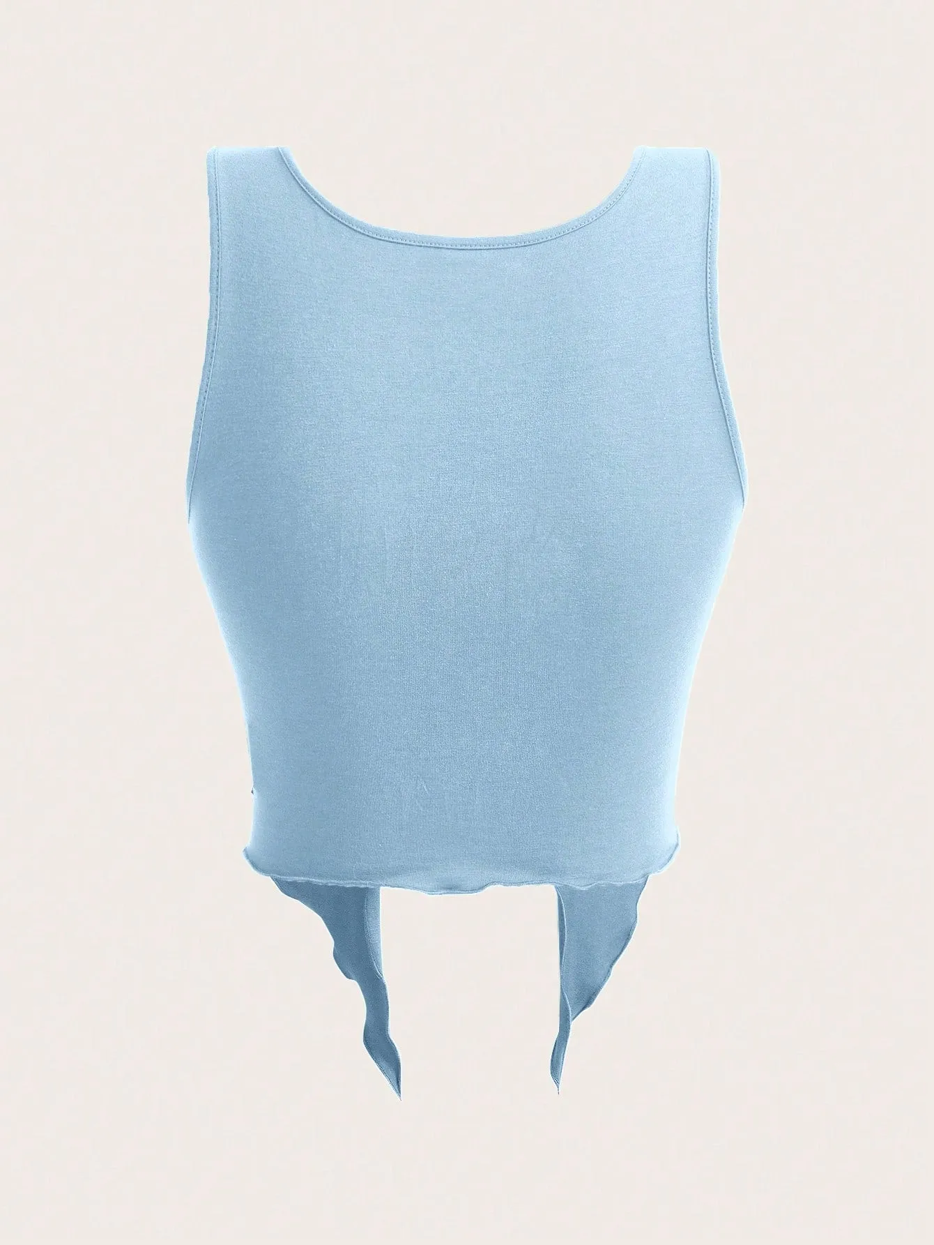Letter Graphic Split Hem Tank Top