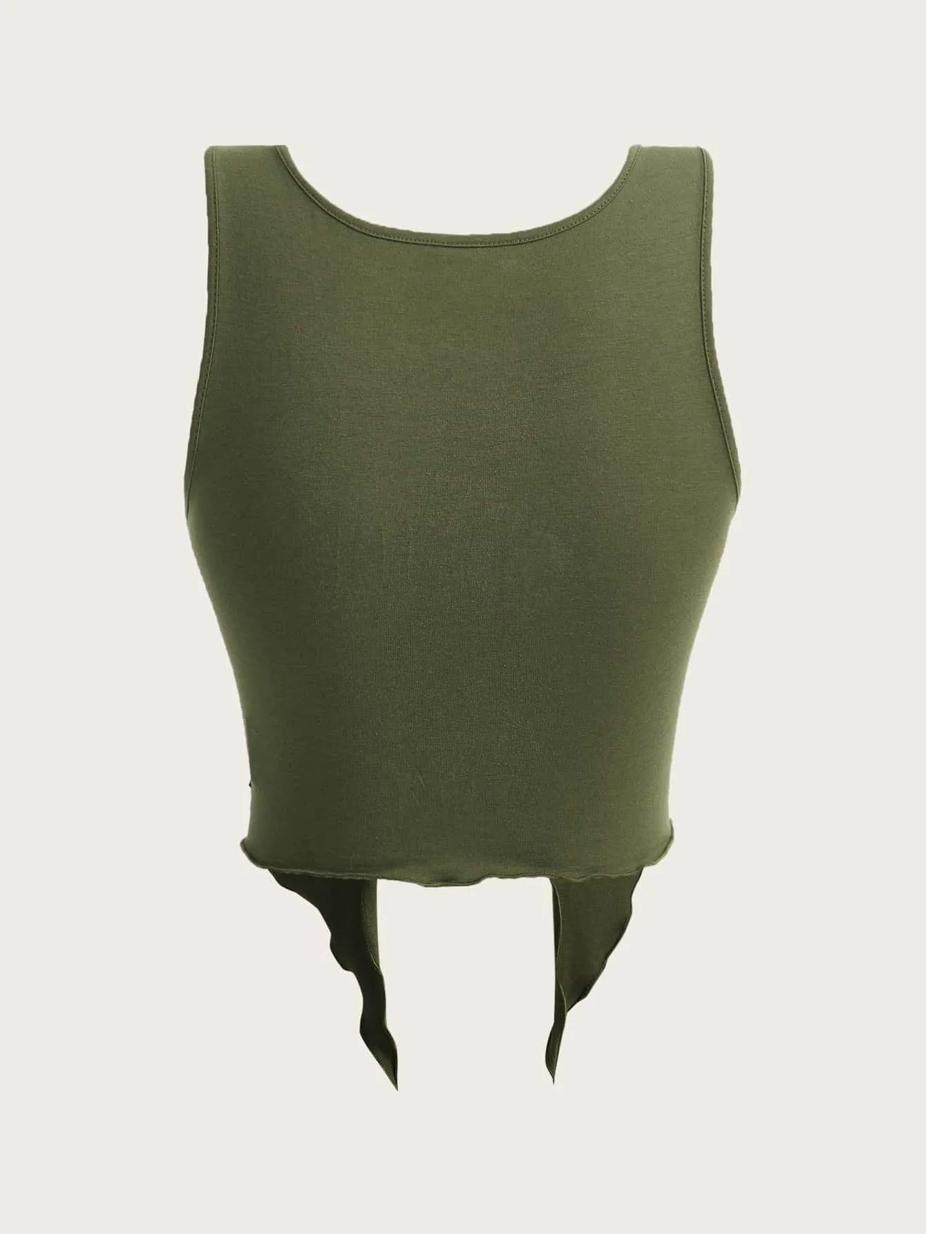 Letter Graphic Split Hem Tank Top