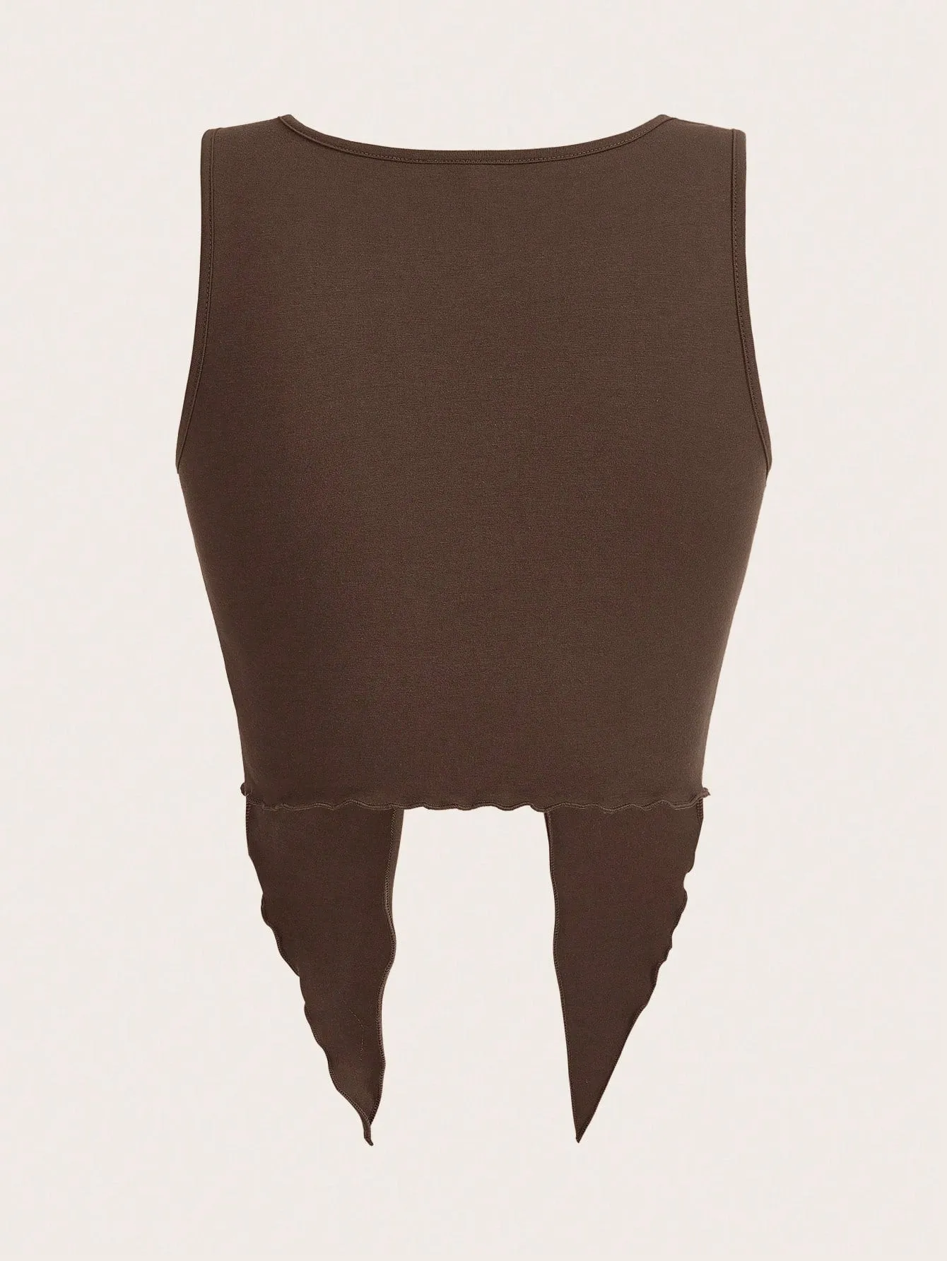 Letter Graphic Split Hem Tank Top