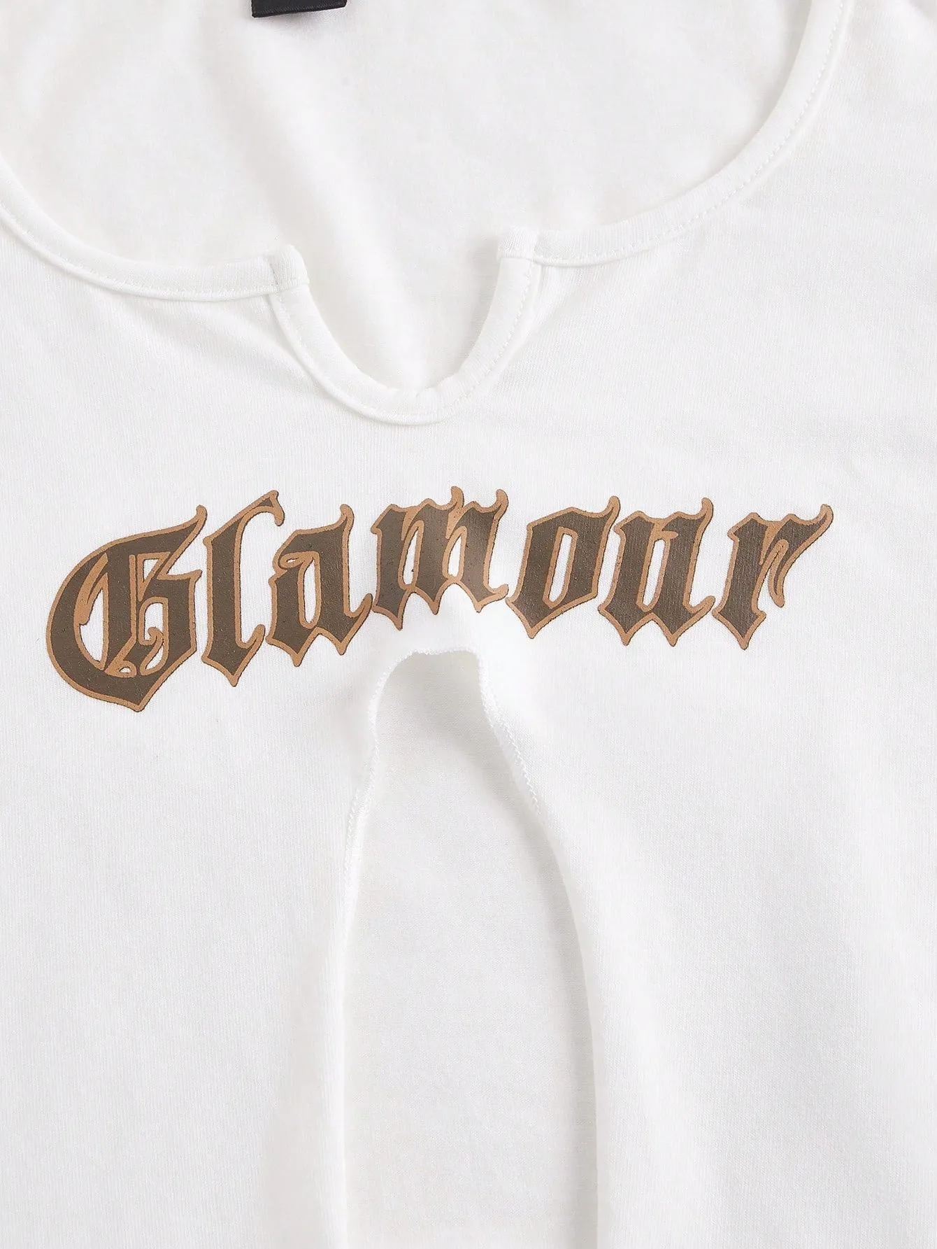 Letter Graphic Split Hem Tank Top