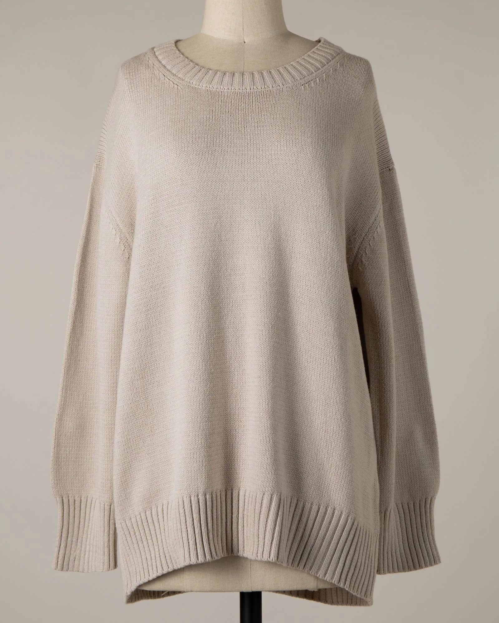 Lyla Cable Knit Ribbed Soft Pullover Sweater - Beige