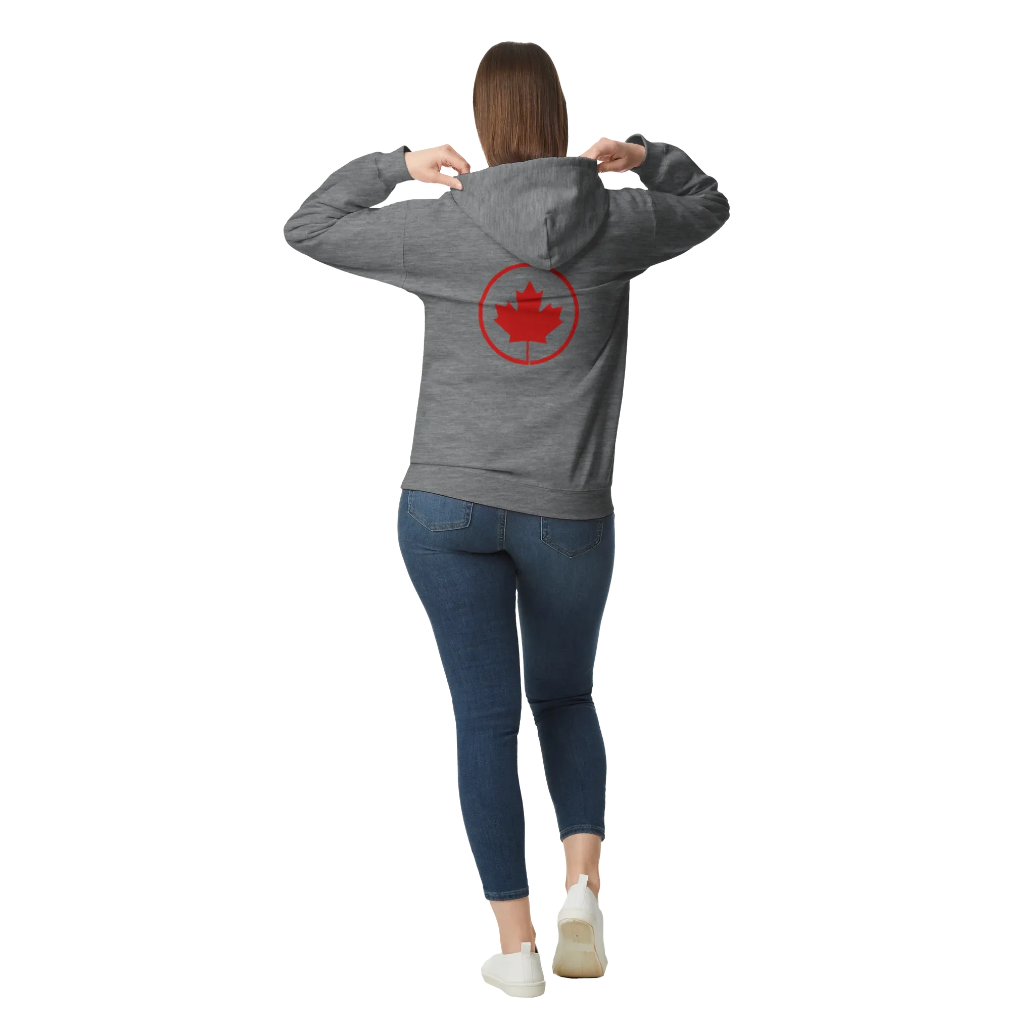 Maple Leaf Logo Midweight Fleece Adult Hoodie – Gildan SF500