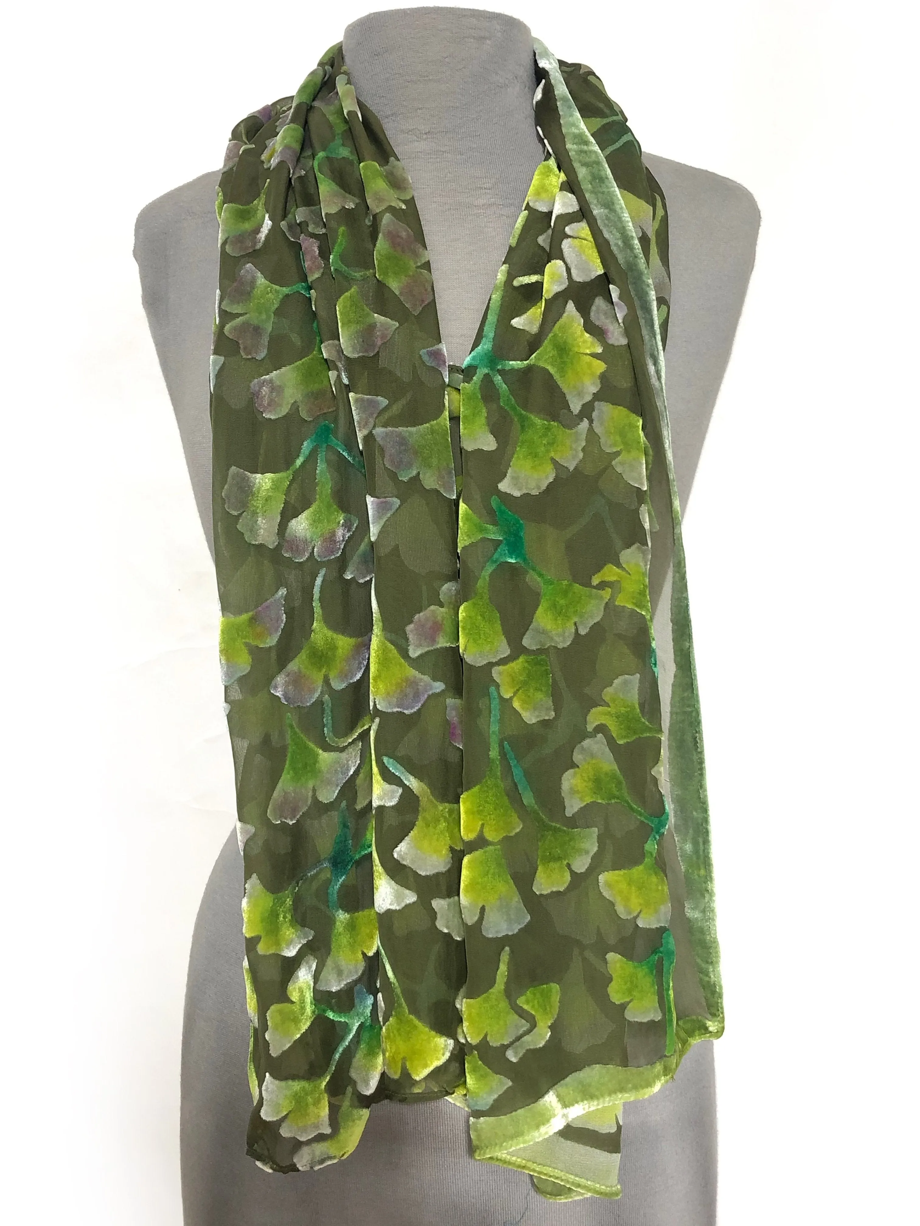 Olive Green Versatile Velvet Poncho