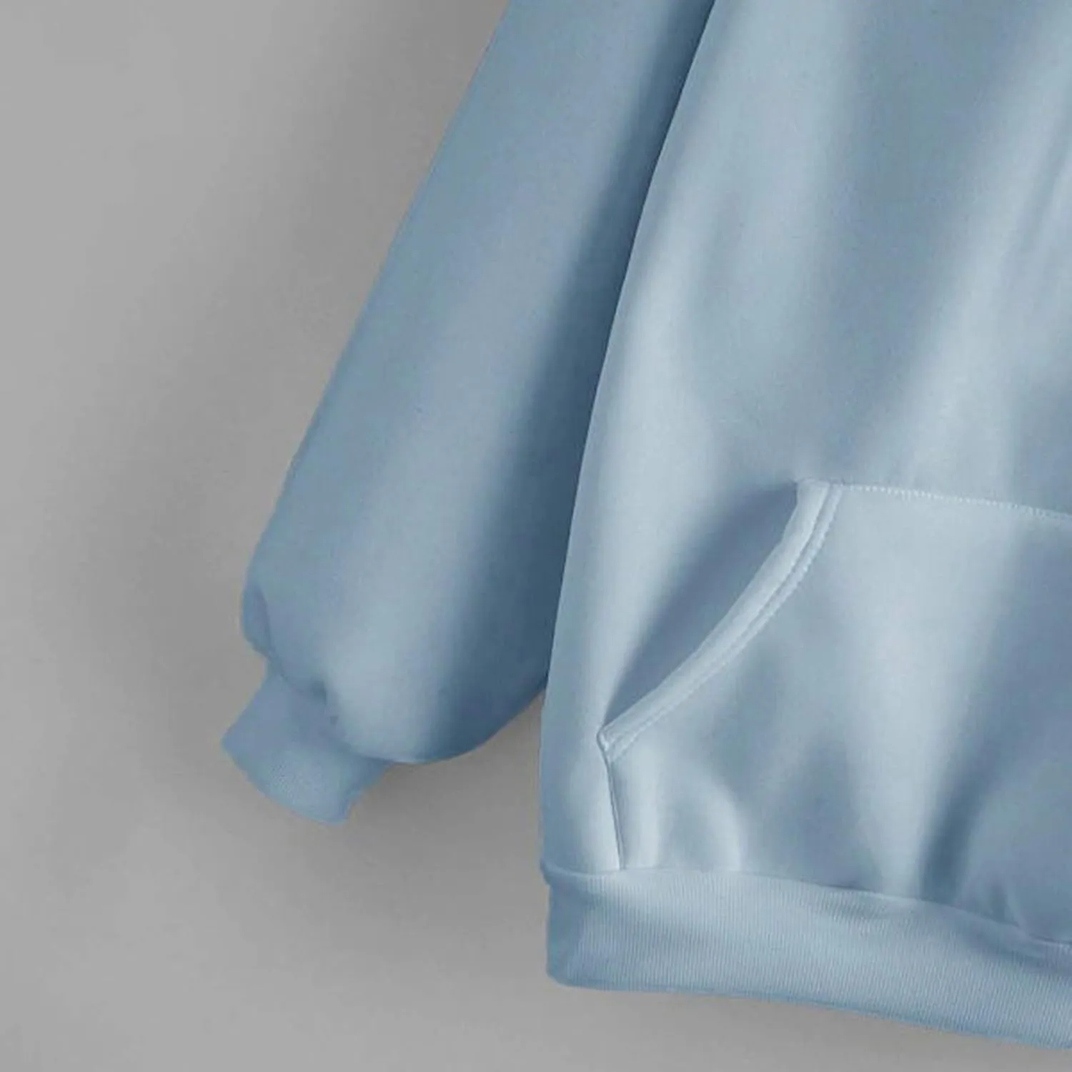 Oversized Sweatshirt Women's Casual Solid Color Hooded Jacket Long Sleeve Pullover Top with Pocket Fleece Hoodies
