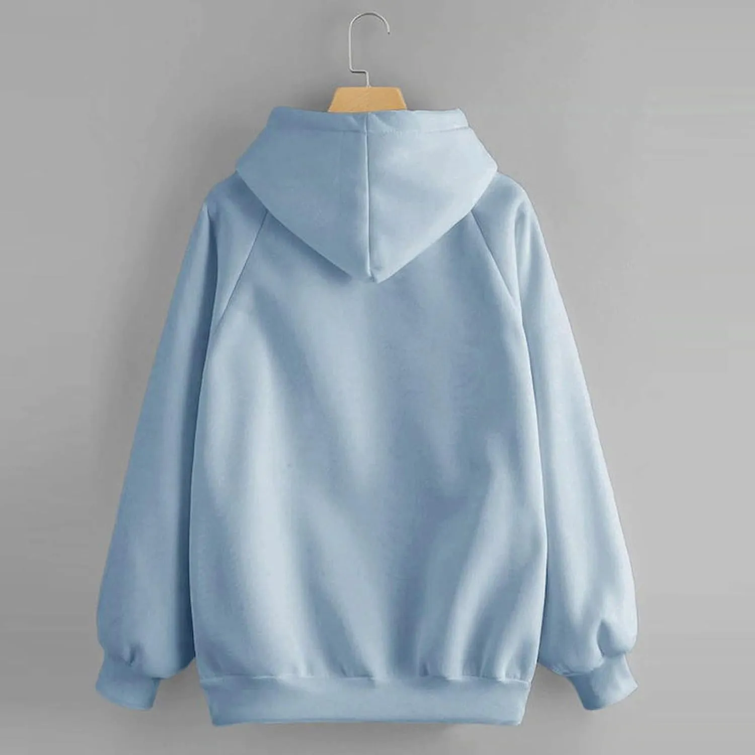 Oversized Sweatshirt Women's Casual Solid Color Hooded Jacket Long Sleeve Pullover Top with Pocket Fleece Hoodies