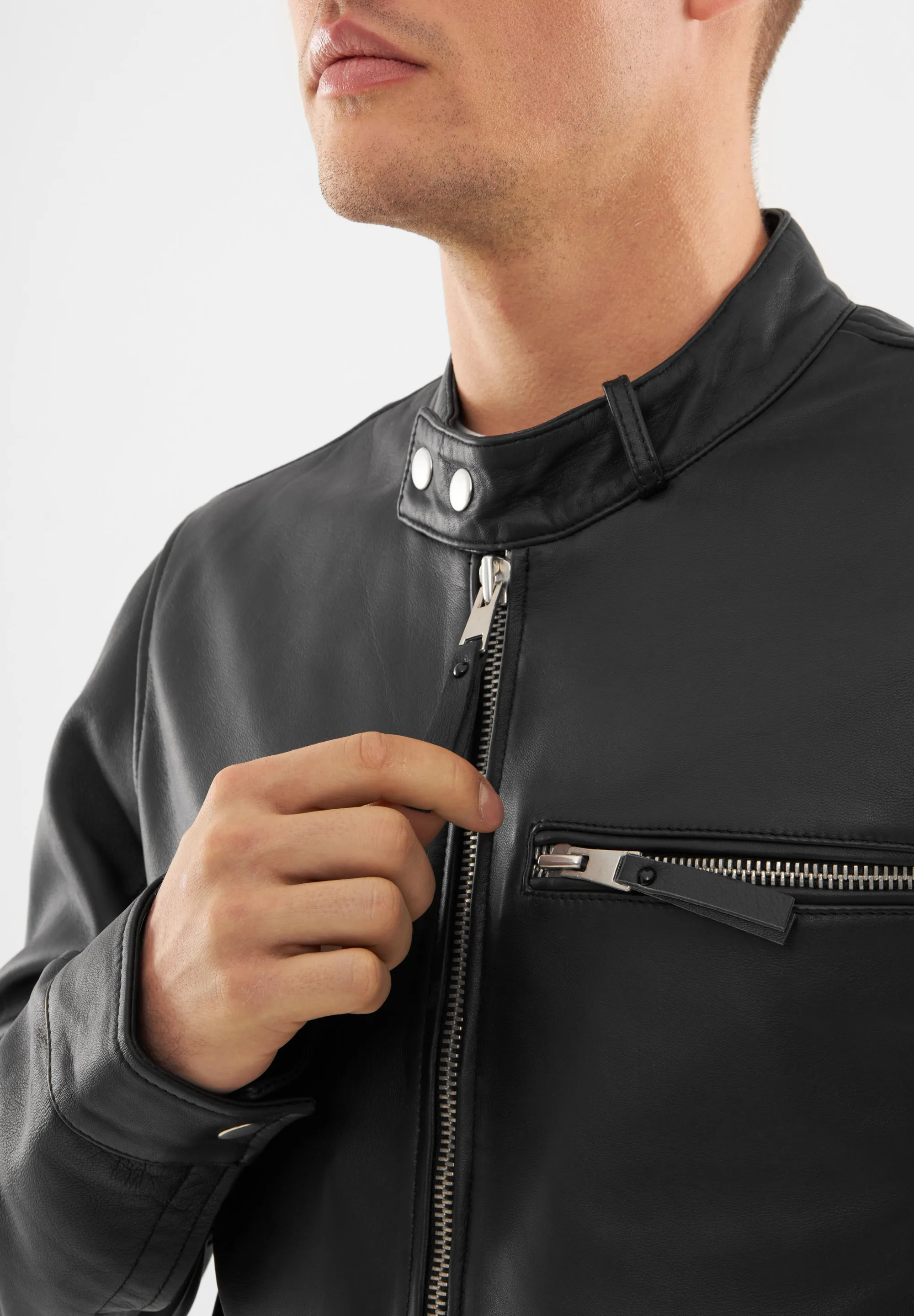 Real Leather Classic Racer Jacket