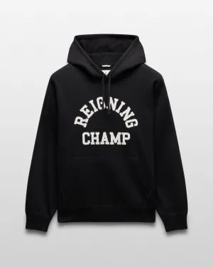 Reigning Champ Midweight Terry Arch Logo Hoodie in Black