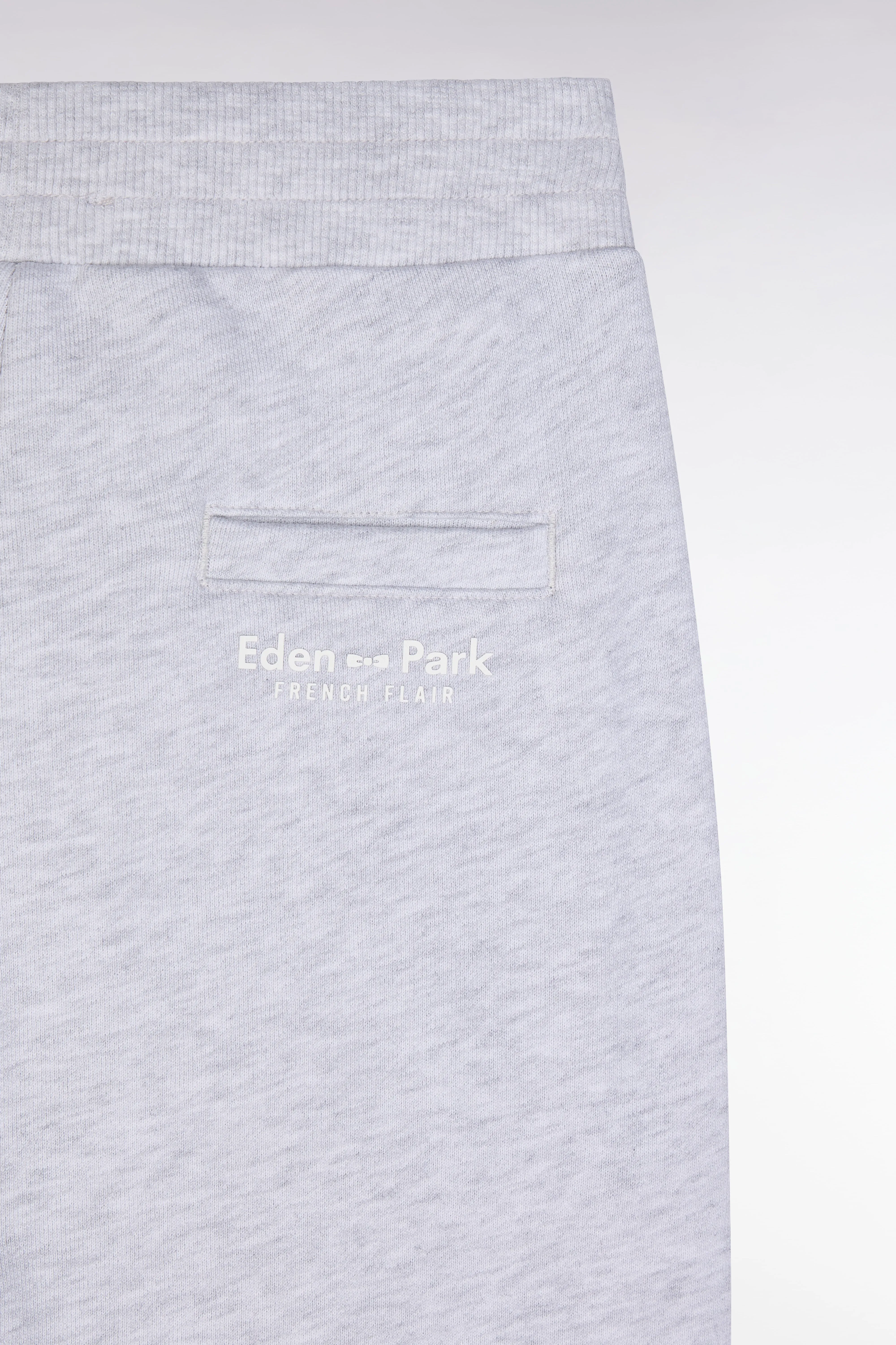 Short en molleton coton gris coupe droite