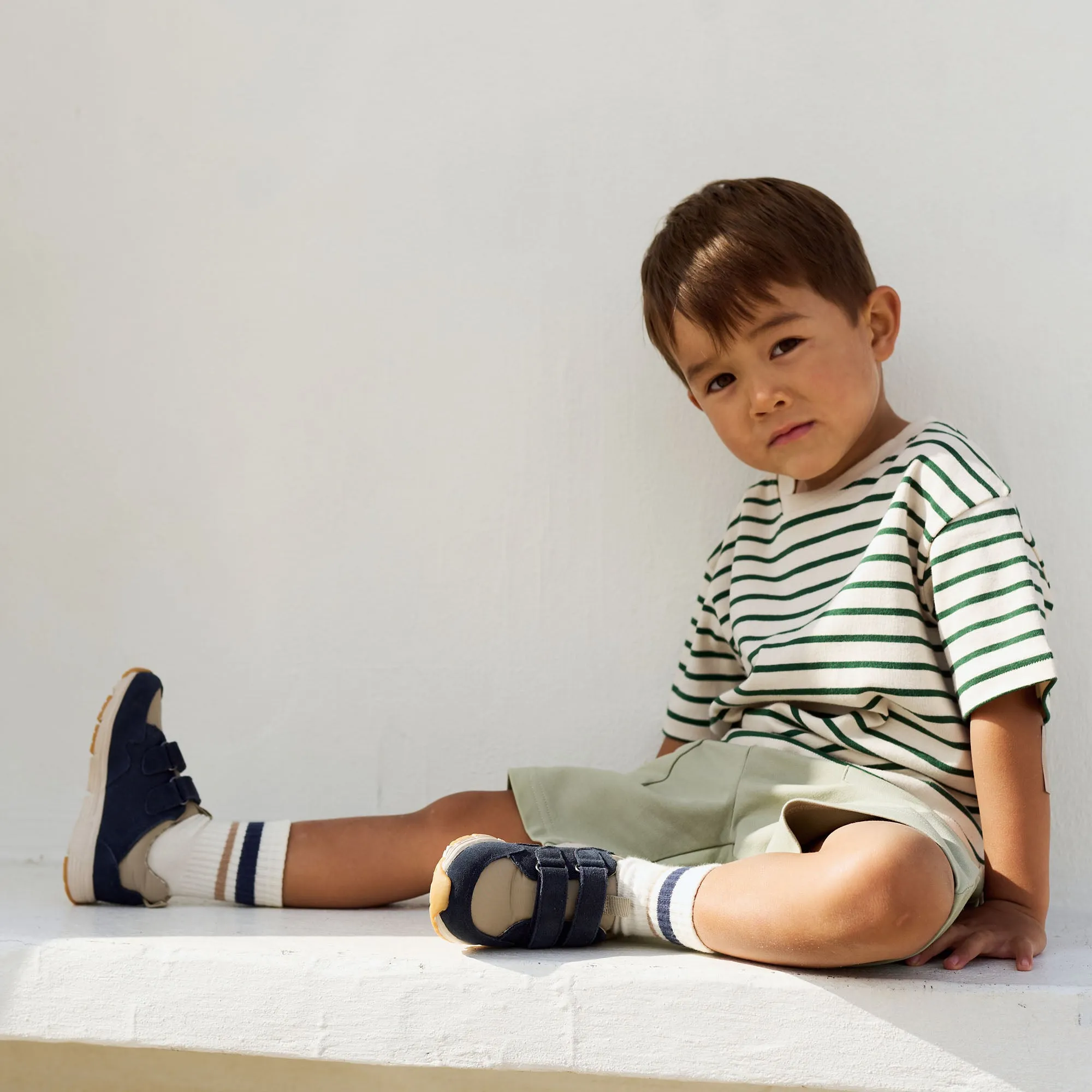 T-shirt S/S Fabian - green stripe