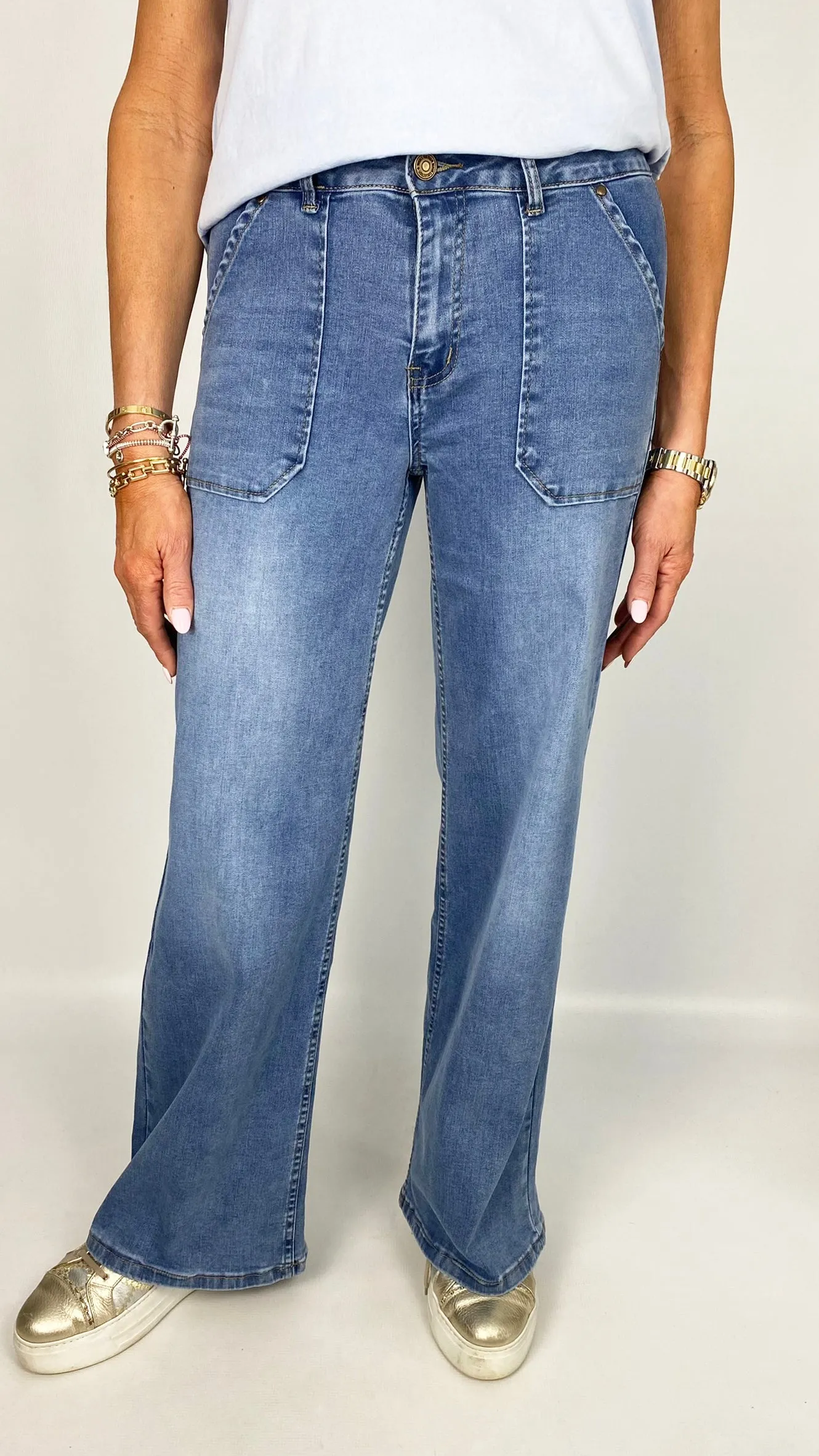 Toxik feature pocket wide-leg stretch jeans | Denim | last 1