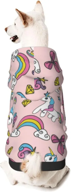 Unicorn Miniature Pets Clothes Durable Dog Unicorn Hoodies Coat Costume Pet Winter Sweatshirt for Small Dogs Pets