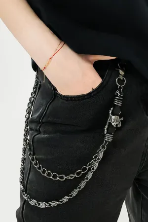 Versatile Black Double Layered Chain Belt