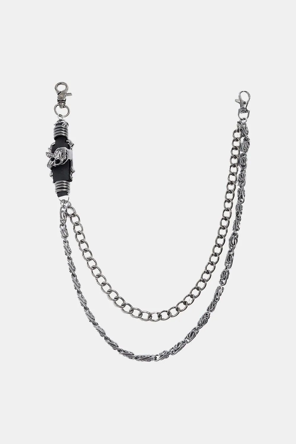 Versatile Black Double Layered Chain Belt