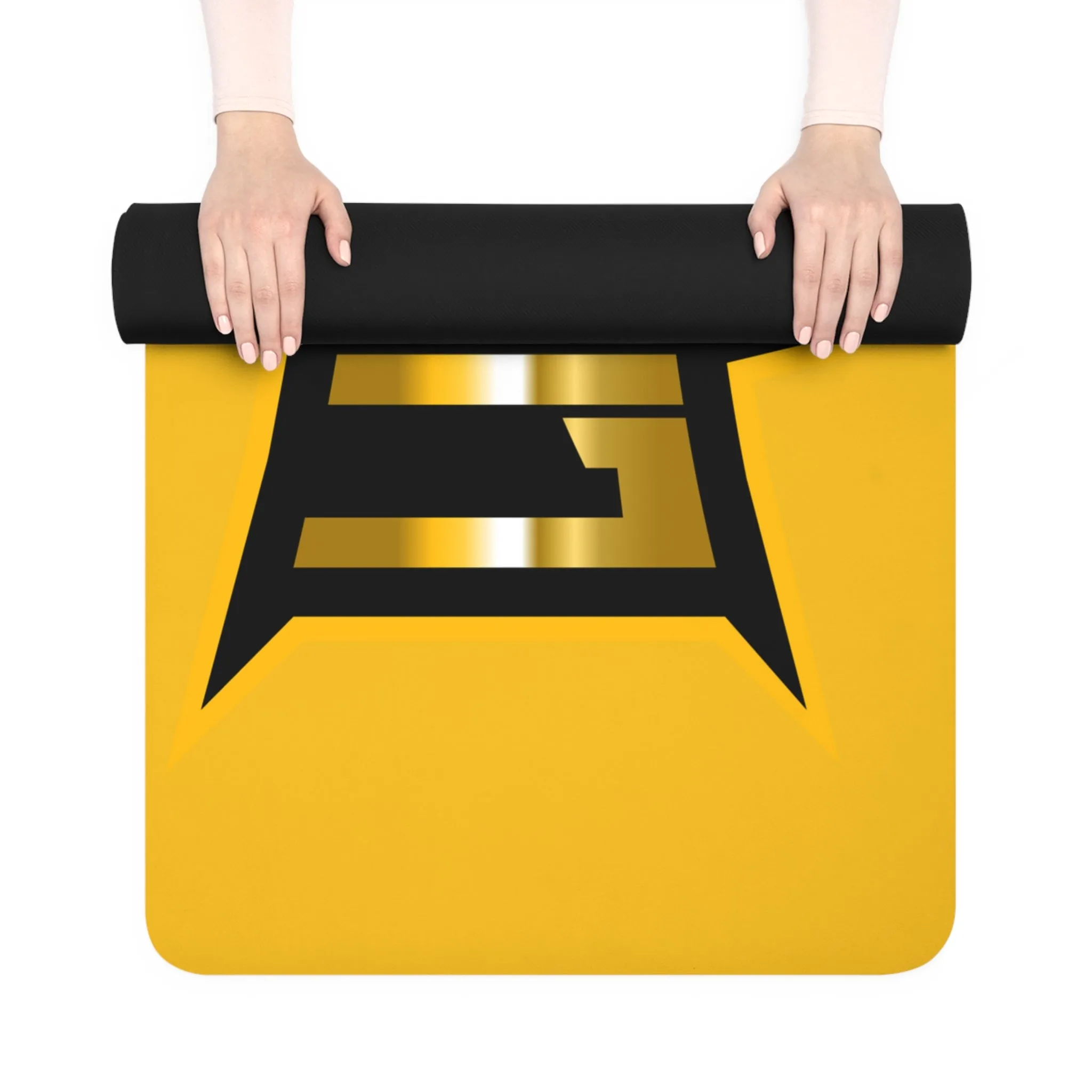 Yellow LionSquad Rubber Yoga Mat