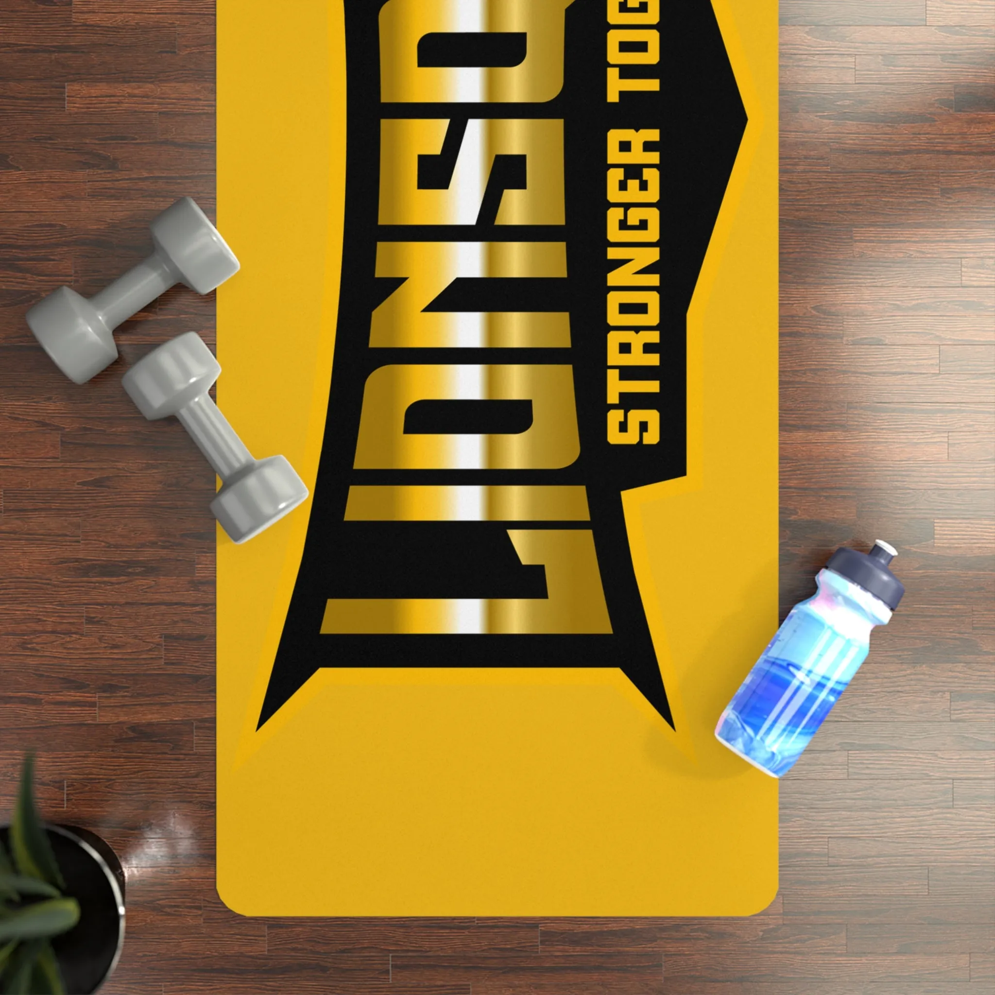 Yellow LionSquad Rubber Yoga Mat